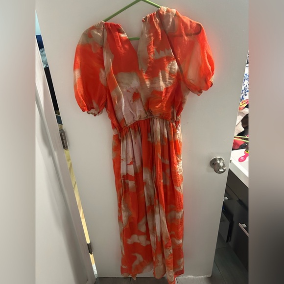 Simply Vera Vera Wang Orange and White Dress - Picture 3 of 3